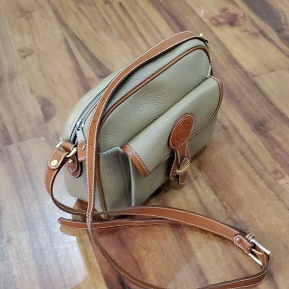 Vintage Oggi Domani 2 Toned Leather Crossbody Bag - Picture 3 of 6